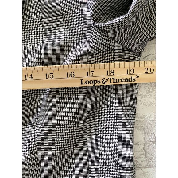 Nine West Gray Houndstooth Long Sleeve Front Pockets Lined Blazer Sz 10 - Picture 9 of 10